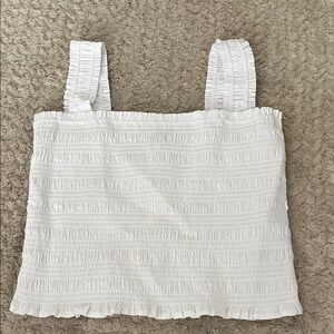 NWT Madewell Poplin Smocked Tank